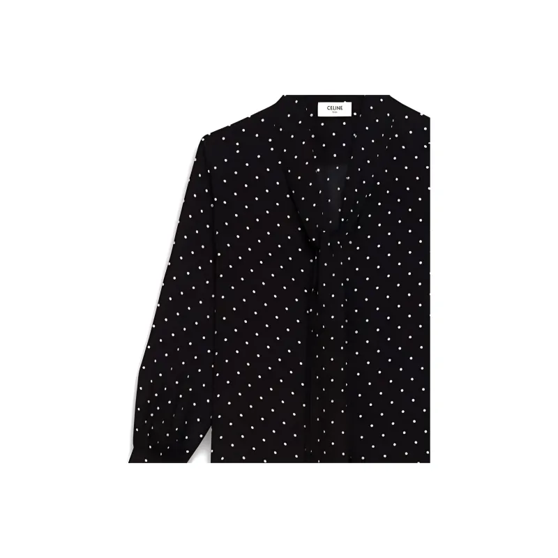 CELINE Loose Shirt 'Black/Cream'-3