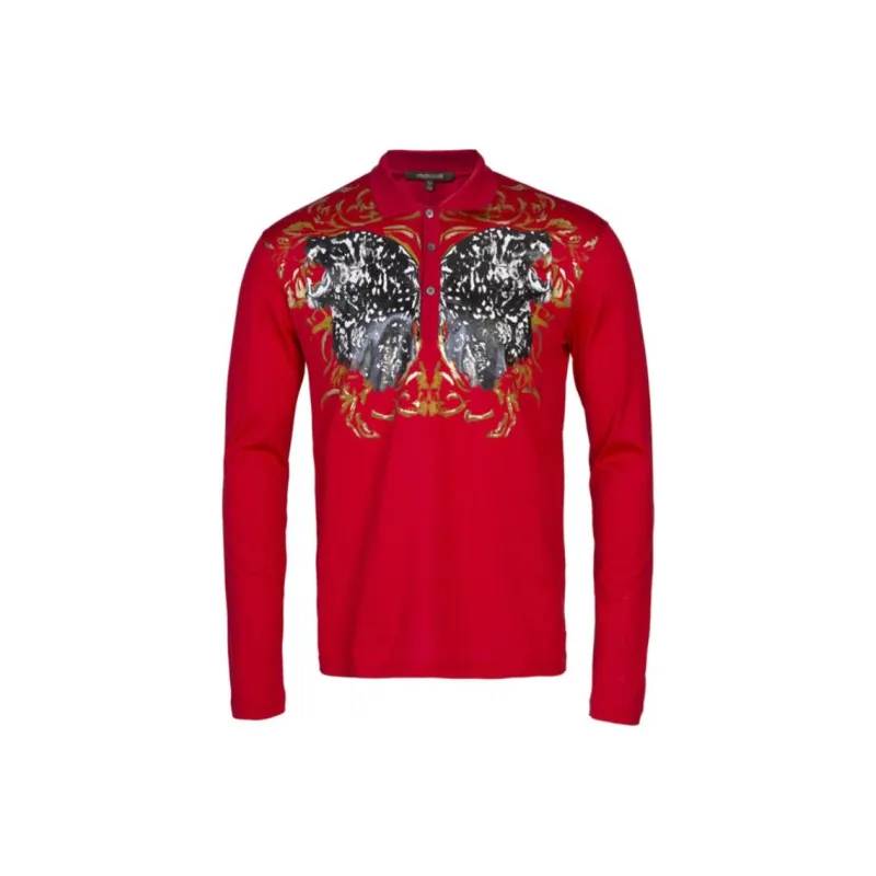 Roberto Cavalli Polo Shirt Men's Red-0