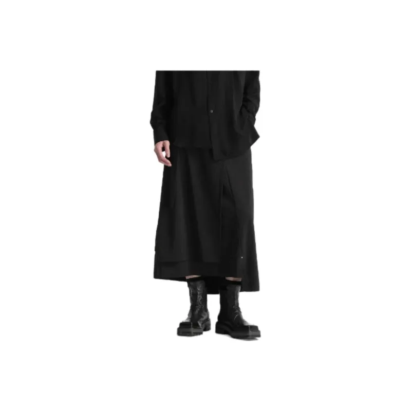 HUANXIANGZHE Skirts Unisex Black-3