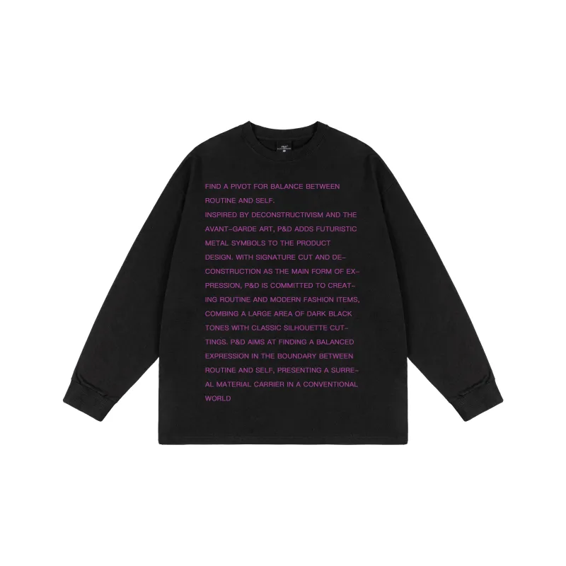 PILOTDRAGON P&D 24FW Long Sleeved Sweatshirt Unisex-4