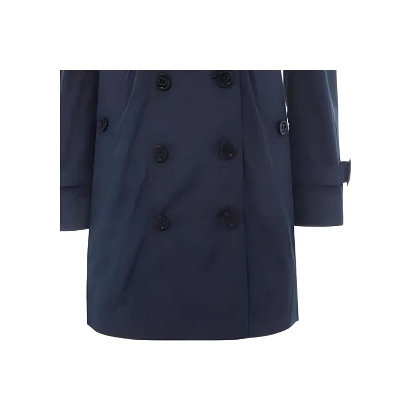 Burberry Trench Coats Women's Navy Blue-2