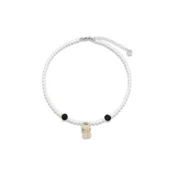 AWE Artificial Pearl, Titanium Steel Necklaces Unisex