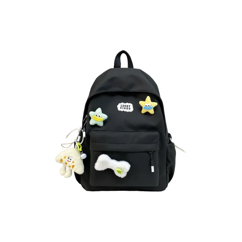 BRABOSTON Nylon Backpack Unisex Green/Yellow/White/Pink/Black-14