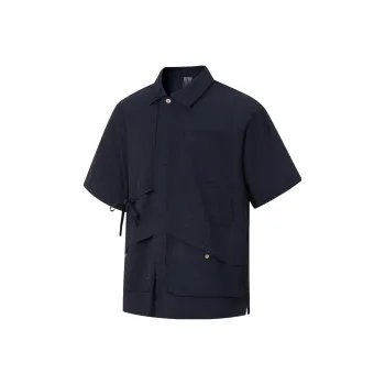 LiNing Jackie Chan Collaboration Kung Fu Collection Shirt Men's Charcoal Black