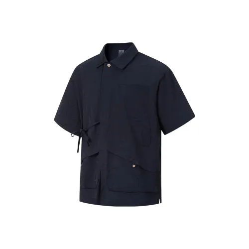 LiNing Jackie Chan Collaboration Kung Fu Collection Shirt Men's Charcoal Black