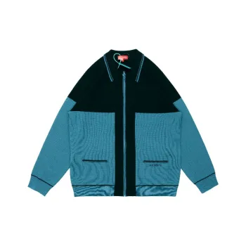 Supreme Color Blocked Zip Up Sweater