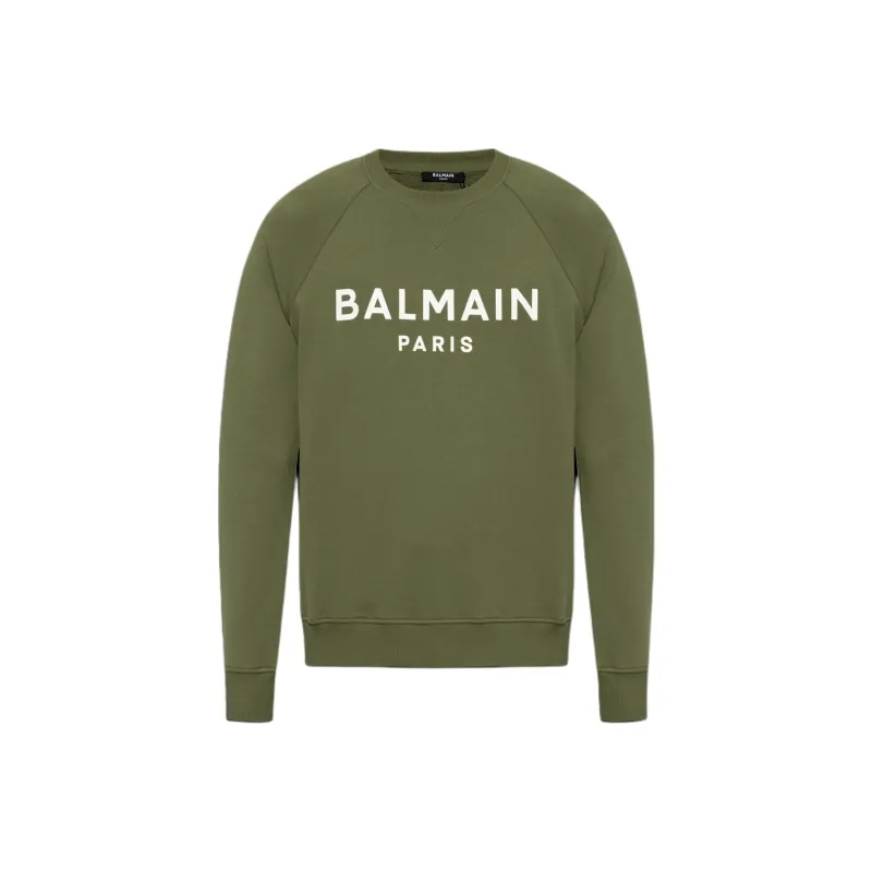 BALMAIN Logo Printed Crewneck Sweatshirt-0