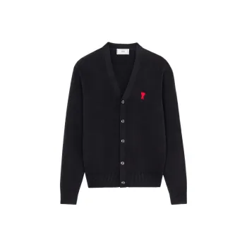 AMIPARIS Ami De Coeur Extrafine Merino Wool Cardigan
