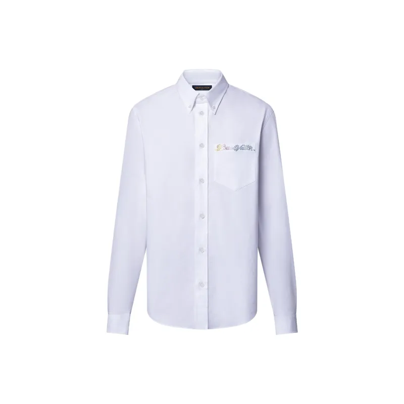 LOUIS VUITTON Embellished Long Sleeved Cotton Shirt-0