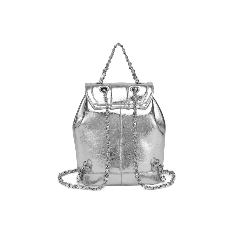 ROBERTA DI CAMERINO Synthetic Leather Backpack Women's Classic Black/Charming Silver-7