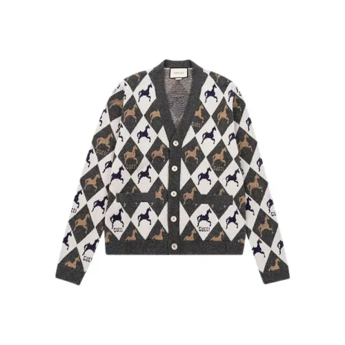 GUCCI FW19 Knitwear Men's Black Gray Color