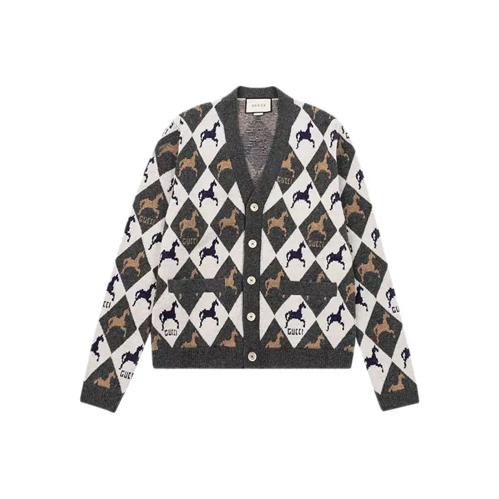 GUCCI FW19 Knitwear Men's Black Gray Color-0