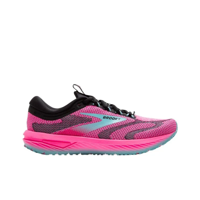 Brooks Revel 7 Knockout Pink Black Aqua Women's-1