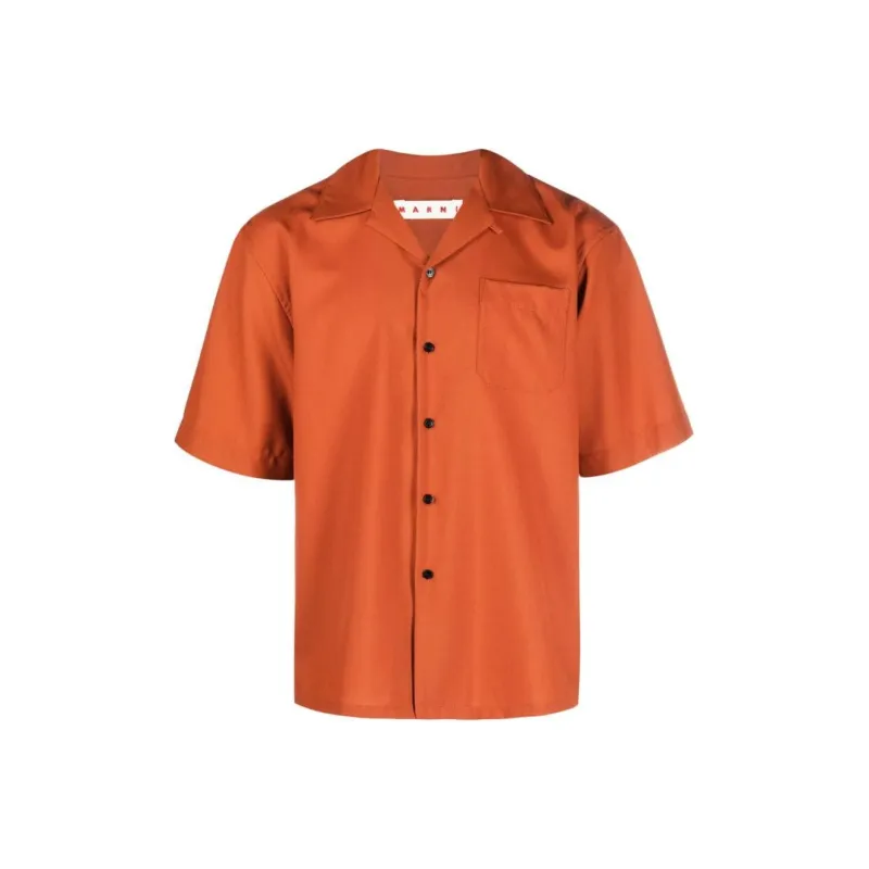MARNI Shirts Men Orange Red-0
