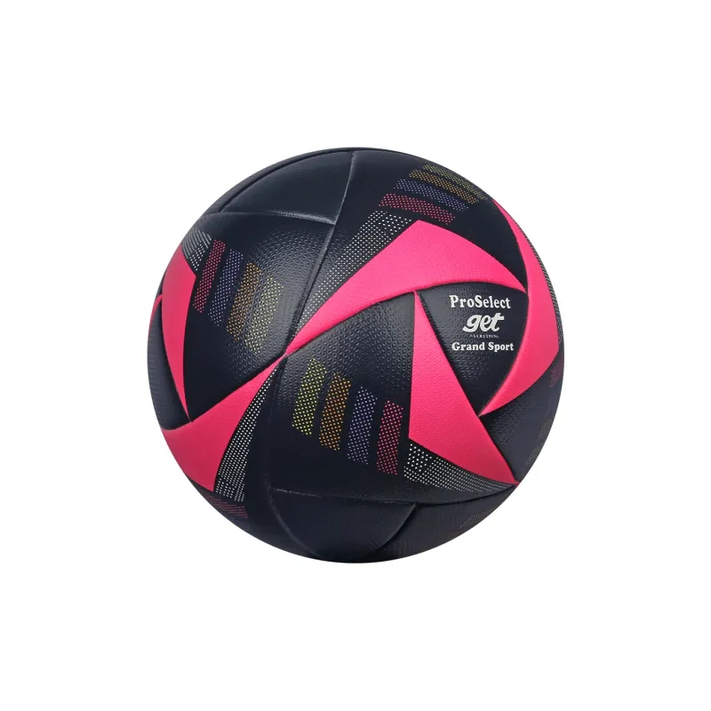 ProSelect Size 5 Soccer PU Seamless Thermal bonding Unisex Black Pink-2