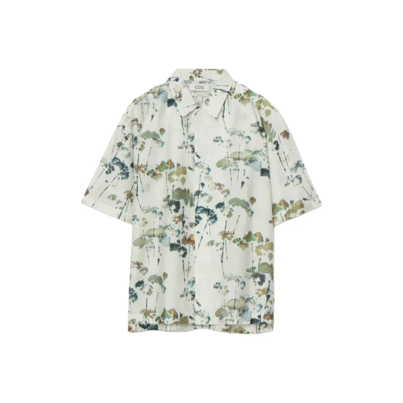 COS Shirts Men White/Green-0