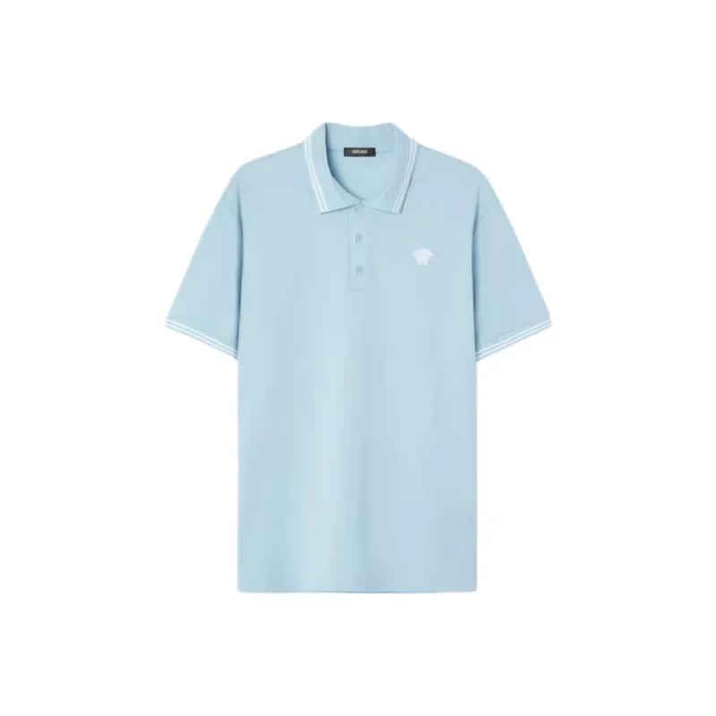 VERSACE Polo Shirt Men's Light Blue-0