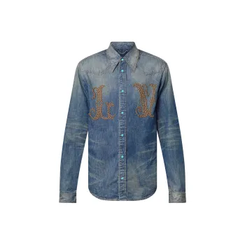 LOUIS VUITTON Fitted Long Sleeved Denim Shirt