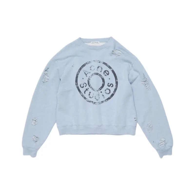 Acne Studios Distressed Logo Printed Sweatshirt-0