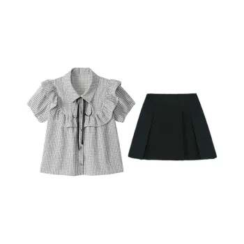 Vine Color Two Piece Skirt Sets Women's