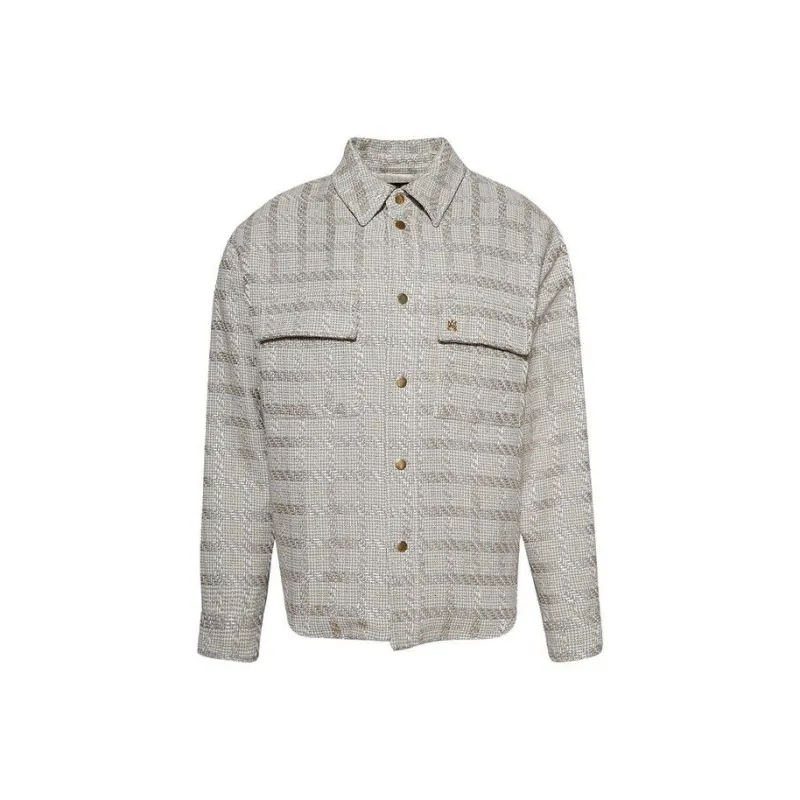 AMIRI Check Boucle Padded Overshirt-0