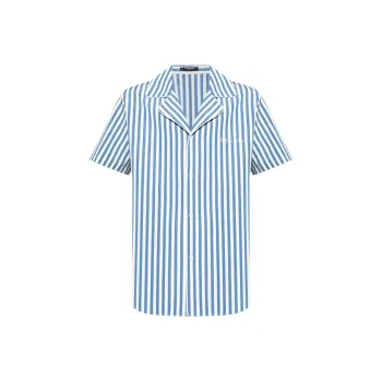 BALMAIN Short Sleeved Striped Pyjama Shirt