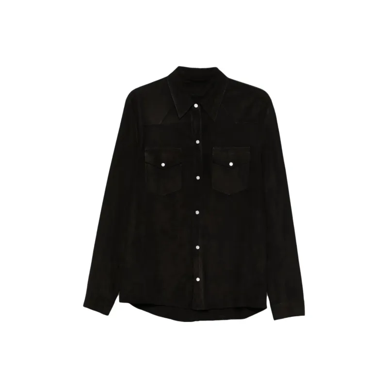 SALVATORE SANTORO Suede Overshirt-0
