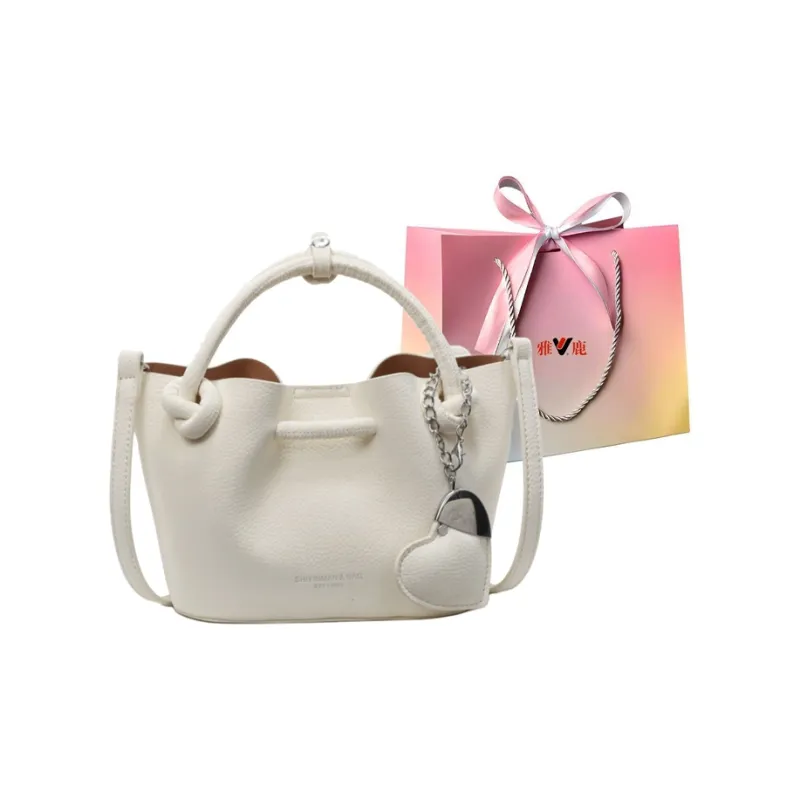 Yalu PU One Shoulder Handbag Regular Women's Black/Ecru/Pink/Green-6