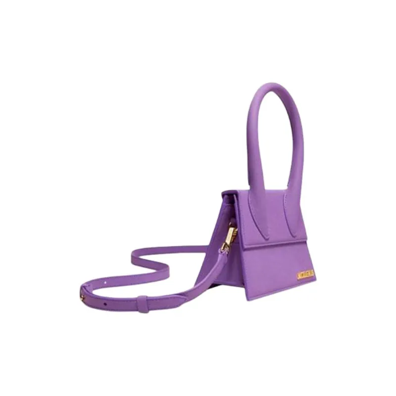 Jacquemus Cow Leather Handbag Mini Women's Purple-2