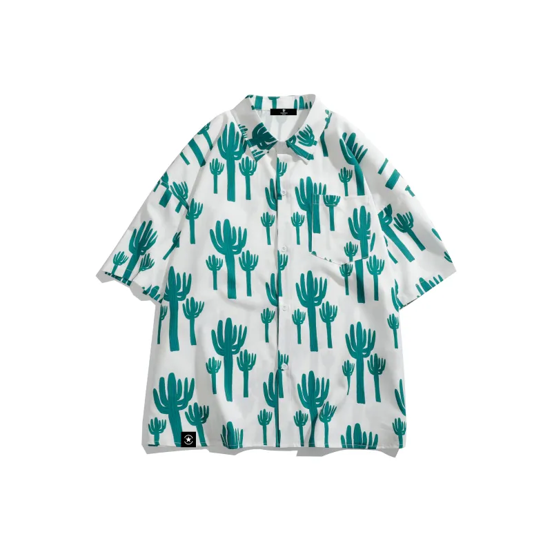 ROBINHOOD Shirts Unisex White Base Island Cactus-0