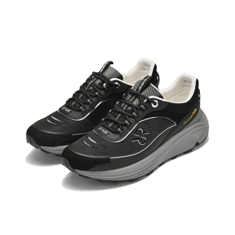 RARE Low Top Casual Shoes Men's Black Gray-1