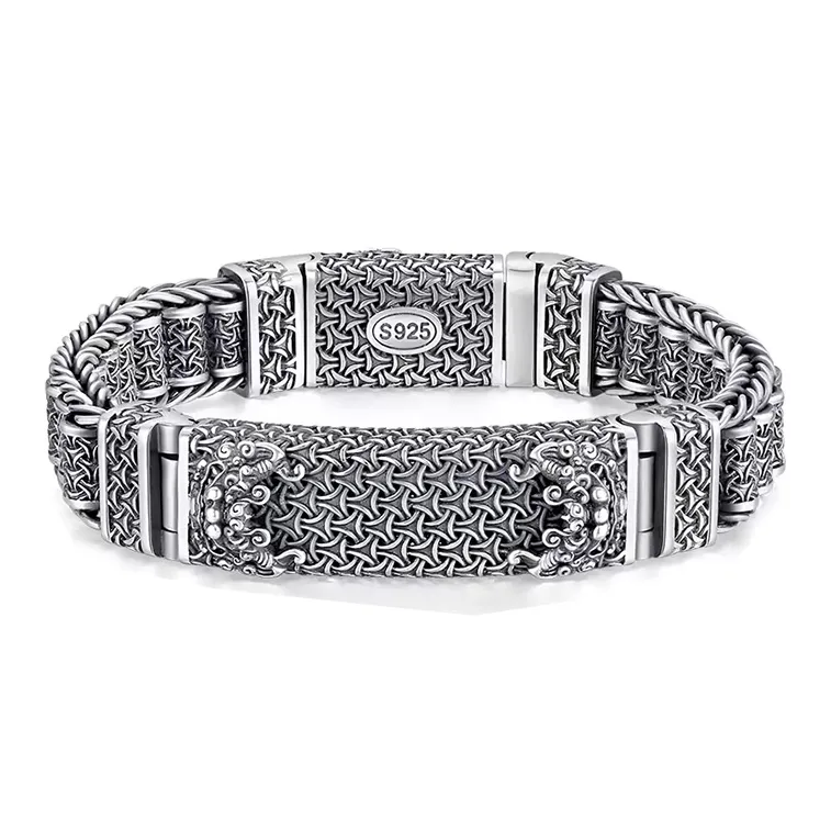 Angel Wishes 925 Sterling Silver Bracelets Men's-0
