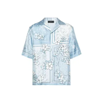 AMIRI Bandana Floral Silk Shirt