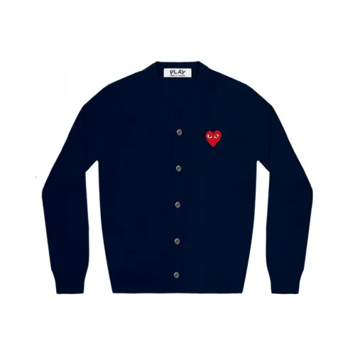 Comme Des Garcons Play Red Heart Knit Cardigan Sweater
