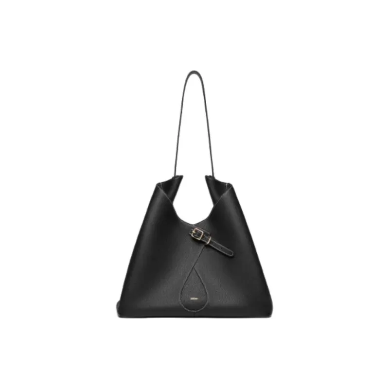 ZESH Cow Leather HOBO Shoulder Bag Large Size Women's Elephant Gray/Gold Brown/Black-6