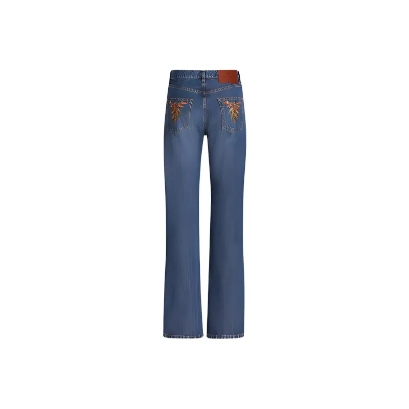 ETRO Floral Embroidered Bootcut Jeans-1