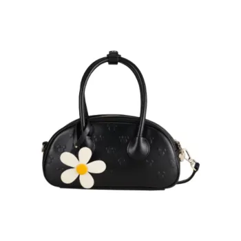 AJIDOU Artificial Leather Bowling Bag, Handbag Trumpets Women's Black