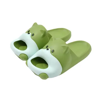 Lighthearted Cute Puppy Slippers Summer Slip Resistant Platform Squashy And Bouncy Feeling Eva Slippers