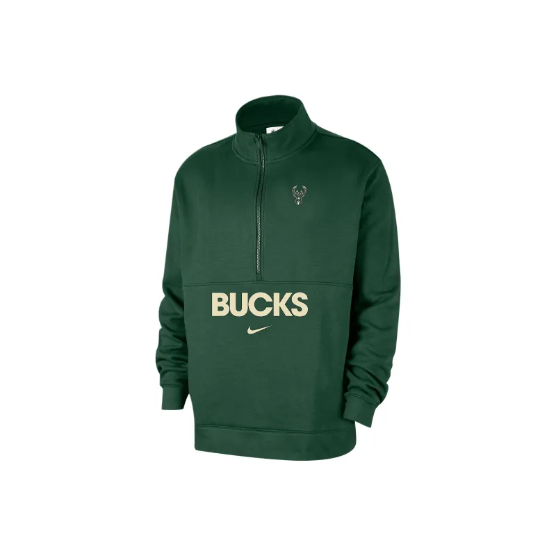 Nike Milwaukee Bucks Club Courtside Men's Nike Nba 1/2 Zip Top-0