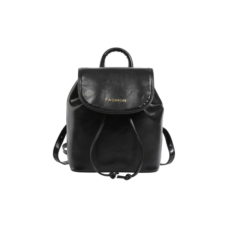 SEVENMOONS PU Backpack Regular Unisex Ecru/Black/Light Brown/Green-3