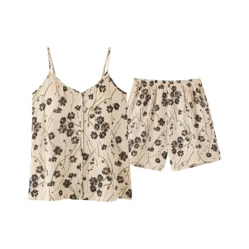 FENTENGCARE Pajama Set Women's Tea Brown