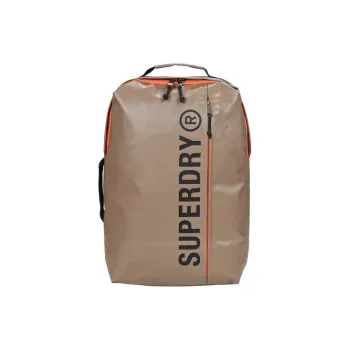 SUPERDRY Polyester Backpack Large Size Unisex Brown