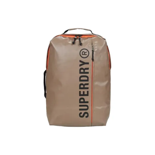 SUPERDRY Polyester Backpack Tubas Unisex Brown