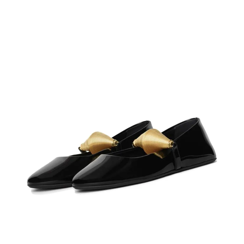 Alaia Jewel Casual Single Shoes Women's Black-2