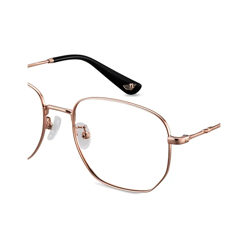 Police Plate Frame Stainless Steel Β Titanium Irregular Shape Eyeglass Frame VPLN09K Unisex Rose Gold-2