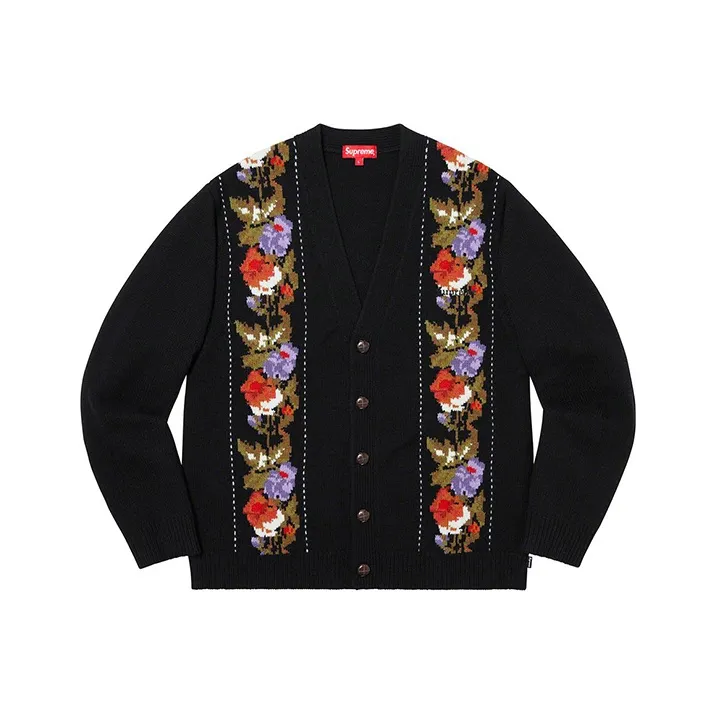 Supreme Floral Stripe Cardigan-0
