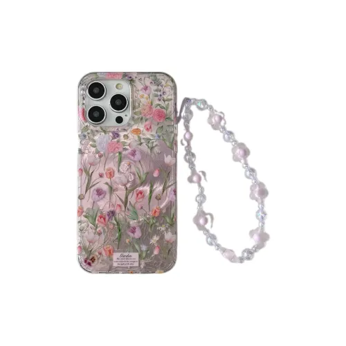 Koman TPU Material Summer Fresh Glitter Spiral Tulip Phone Cases Compatible With Apple IPhone 12/13/14/15/16/Pro/Mac