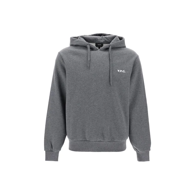 A.P.C Logo Detailed Drawstring Hoodie-0