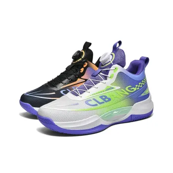 Kuding Basketball Shoes Unisex Low Top Gray Purple/Black Orange Purple/Green Pink/Mismatched White Purple+Black Orange Purple