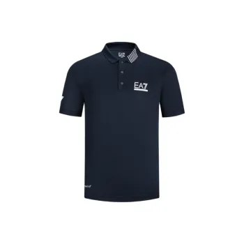 EMPORIO ARMANI EA7 SS24 Polo Shirt Men's Navy Blue